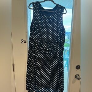 Black and white polka dot dress